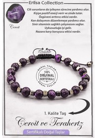 Resim Sertifikalı Aaa+ Kalite Gerçek Terahertz - Çeroit Taşı Bileklik Çok Renkli 