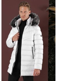 Resim Efor Ka 076 Slim Fit Beyaz Spor Kaban Beyaz 