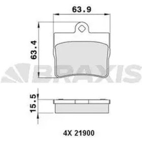 Resim Mercedes C220 W202 Arka Fren Balatasi 1997-2000 Braxıs Aa0201 