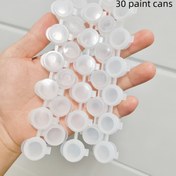 Resim 30 / 90 boş boya kutusu, plastik malzeme, her biri 2cm (0.07oz), kolay kapatılabilir, sanat el işleri ve profesyonel sanat amaçları için uygun 