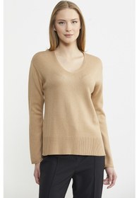 Resim Sementa Salaş V Yaka Basic Triko Kazak - Kamel Kamel 