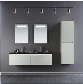 Resim Orka Lisbon 132 Cm Mdf Kaşmir Banyo Dolabı Takımı Ve Boy Dolabı Çok Renkli 
