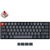 Resim Keychron K12 % 60 Kablosuz Mekanik Oyuncu Klavyesi-Rgb-Bluetooth 5.1-Multitasking-Gateron Red Switch 