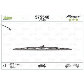 Resim VALEO 575548 Silecek Supurgesi First 480Mm 1611346280 (WY755845) 