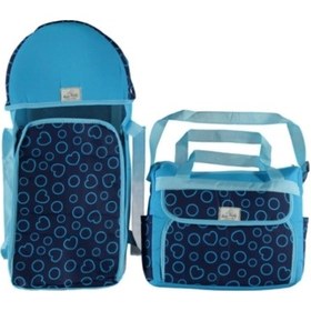 Resim Bebek Taşıma Seti Kalp Desenli Portbebe Bakım Çantası 