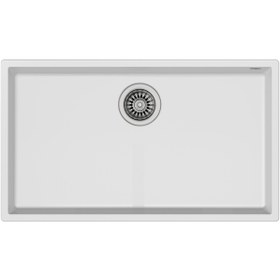 Resim Teka Square 72.40 TG Tek Hazneli Tezgahaltı Tegranite Eviye - Arctic White - 115230019 