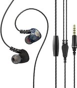 Resim Auleset Evrensel 3,5 mm Kablolu Kulak İçi HiFi Ağır Bas Kulaklık Müzik Spor Kulaklık iPhone ve Android ile Uyumlu, PC Oyun, MP3 - Mavi Siyah 