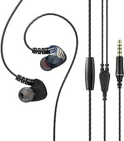 Resim Auleset Evrensel 3,5 mm Kablolu Kulak İçi HiFi Ağır Bas Kulaklık Müzik Spor Kulaklık iPhone ve Android ile Uyumlu, PC Oyun, MP3 - Mavi Siyah 