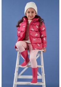 Resim Lela Ekstra Dolgulu Içi Yumuşak Polarlı Kapüşonlu Şişme Kız Çocuk Mont 5763001 Fuşya 