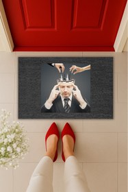 Resim Dormot Çok Amaçlı Dijital Baskı Dolar&Euro Satranç Karşılaşması İç ve Dış Mekan Paspası 