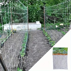 Resim 1 adet, 121.92cm*243.84cm/152.4cm*4.57 metre Bitki Tırmanma Ağı, Tırmanan Bitkileri Destekleyin ve Kötü Hava Koşullarına Karşı Direnin. Domates, Salatalık, Fasulye ve Diğer Tırmanan Bitkileri Desteklemek İçin Kullanın. Ağı Izgara Rafı veya Çit Üzerine Asmak İçin Bir İp veya Klips Kullanın 