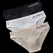 Resim 3 Adet Erkek İç Çamaşırı Külotu, Dikişsiz Buz Slick Fiber Kumaş Boxer Şortlar, Yüksek Esneklikli Örme Kumaş, Düz Renk, Rahat Nefes Alabilir Atletik Günlük Spor Giyim, Düşük Bel, Parlak 3D Şekil, Erkek Boxerları 