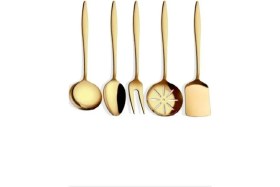 Resim Demir Çeyiz Dmr Life Gold Sos Servis Seti 8 Parça Şık Tasarım Ve Dayanıklı Malzeme ile Sunum 