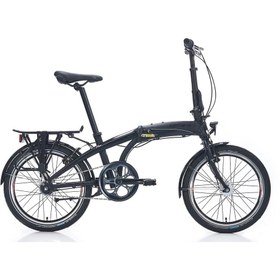 Resim Carraro Flexi Nero 20'' Jant Nexus 7 Vites V Fren Katlanır Bisiklet Mat Siyah Parlak Siyah 