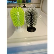 Resim Güçlü Vantuzlu Kaplumbağa Temizleme Fırçası - Yeşil & Siyah Çizik Önleyici PVC Akvaryum Bakım Aracı, Su ve Kara Kaplumbağaları için Nazik Peeling Fırçası, Dayanıklı Plastik Ev Eşyası Temizleyici 