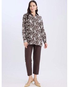 Resim DeFacto Loose Fit Desenli Uzun Kollu Gömlek Tunik T0609AZ25SPBN539 