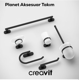 Resim Creavit PL18803-S Planet Diş Fırçalık Mat Siyah 
