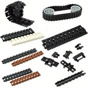 Resim Yapı Blokları Teknik Parçalar Zincir Tekerlekli Kamyon Araba Dişli Oyuncak Yapı Blokları Uyumlu 3711 3873 88323 57519 4185 