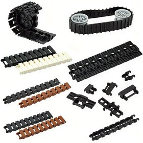 Resim Yapı Blokları Teknik Parçalar Zincir Tekerlekli Kamyon Araba Dişli Oyuncak Yapı Blokları Uyumlu 3711 3873 88323 57519 4185 