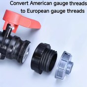 Resim Plastik IBC Tote Valf Adaptör Bağlantı Kiti, Evrensel Diş Standart Avrupa ve Amerikan Çıkışlarına Uygun, IBC Tank Varil Valf Aksesuar Adaptörü İnce 62mm'den 60mm'ye Kaba Diş Dönüşüm Seti 