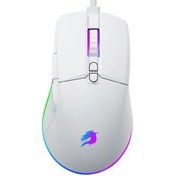 Resim GameBooster M12 Vital 12800 DPI Beyaz RGB Gaming Mouse 