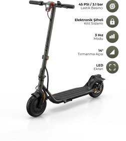 Resim PiranTech JB-545 Elektrikli Scooter – Max. 700W, 25 Km/s Hız, Disk Fren, IPX5, 13.2Ah Batarya 