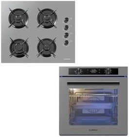 Resim Luxell 2'Li Ankastre Set(A-68 Sgf3 Dijital Ddt 88 Lt Platinum Metalik Gri Fırın/Oc 88 Cam Ocak) 