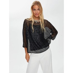 Resim Faik Sönmez Payet İşli Rahat Form Kadın Abiye Bluz W26BLZ003 (UW26BLZ003) 