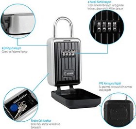 Resim Mühlen Safe Key 7 Askı Kelepçeli & Şifreli Anahtar Kasası 
