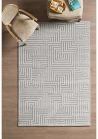 Resim Modern Oturma Odası Halısı Salon Halısı Yolluk Gri Halı Hav Toz Vermez Kolay Temizlenebilir Halı Gümüş 