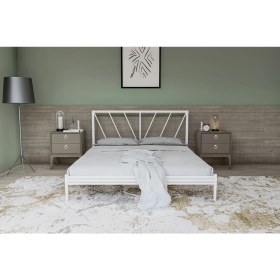 Resim Metalia Gm 227 Gözde Dublex Metal Karyola Beyaz 150X200 