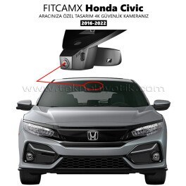 Resim FitCamX - Honda Civic (10th gen) Modele Özel 4K Araç Kamerası (2016-2021) 