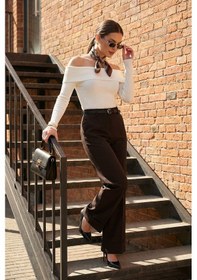 Resim Lela Bayan Pantolon 6923841 Kahve Kahve 