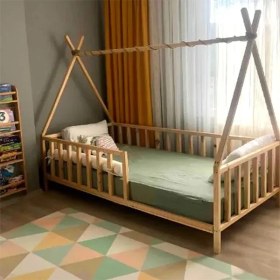 Resim Loolpi Home - Montessori Ahşap Unisex Bebek ve Çocuk Karyolası Tüm Ölçülerde 