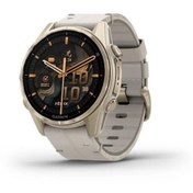 Resim Fenix 8 43 MM Amoled Sapphire Soft Gold ve Kireçtaşı Deri Kayışlı Akıllı Saat Garmin