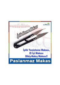 Resim İplik Temizleme Makası El İşi Dikiş Nakış Makası İp Misina Makası N11.422 