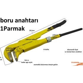 Resim Rtrmax Boru Anahtarı 1P Su Tesisat Anahtarı Papağan Boru Anahtarı Kalite Sağlam Ürün 