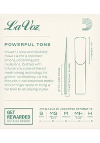 Resim D'addario Rcc10mh La Voz Bb Klarnet Kamışı Medium Hard Sertlik Profesyonel/caz - 10'lu Paket Güçlü Ve Dolgun Ses, Esnek Caz Karakteri 