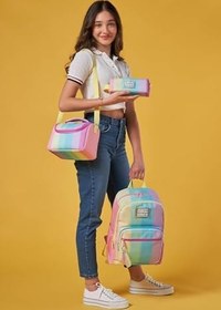 Resim Coral High Renkli Çizgili Desenli 3'lü Okul Çanta Seti, SET01K75K 