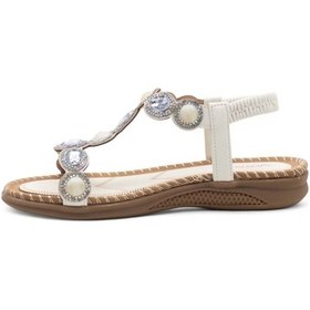 Resim Pepita 306 Anatomic Taban Taşlı Rahat Garantili Kadın Sandalet Beyaz 