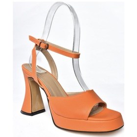 Resim Fox Shoes P404851009 Turuncu Platform Kalın Topuklu Kadın Ayakkabı Turuncu 