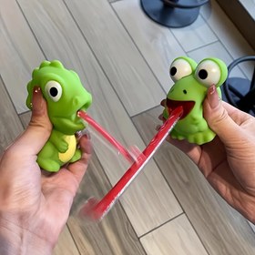 Resim FFYUANFS Sık & Sık Dil Oyuncakları - Kırmızı Dilleri Olan Kurbağa ve Dinozor Şekilleri, Yeşil Karikatür Etkileşimli Parti Hediyeleri Çocuklar İçin, Doğum Günleri, Bebek Partileri ve Çocuk Hediyesi, Dayanıklı Duyusal Oyuncaklar, Oyun Sever Tasarım 