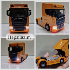 Resim Scania Kafa Oyuncak Tır V8 R730 Taşıyıcı Scania Kupa S-770 Model 