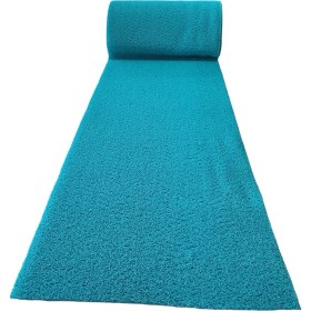 Resim Tbm Plastik Kaydırmaz Kıvırcık Turkuaz Paspas En: 100CM 