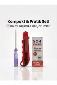 Resim NO BRAND 7 Parça Tamir Seti – Ev ve Ofis Kullanımı İçin Kompakt El Aletleri 