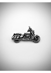 Resim Chopper Motor 3d Metal Rozet Gümüş 