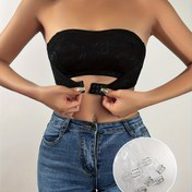 Resim Kadınlar için daha yaşlı bir tarzda, rahat bir fit ile ayarlanabilir askiler, dolgusuz, moda bir sütyen - Dantel detaylı, askısız bandeau, şeffaf, rahat bir sütyen|Dantel sütyen|Kablosuz sütyen 