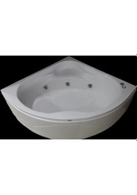 Resim Alika 120x120 CM Oval Mini Köşe Jakuzi Küvet & Hidromasaj Sistem 2 (6+8 Jet) 