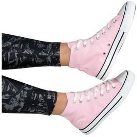 Resim Kadın Keten Spor Ayakkabı Pembe (545291678) Pembe 