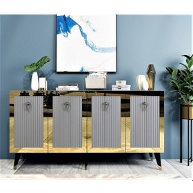 Resim LAZER DESENLİ BARE KONSOL ANTRASİT-ALTIN 